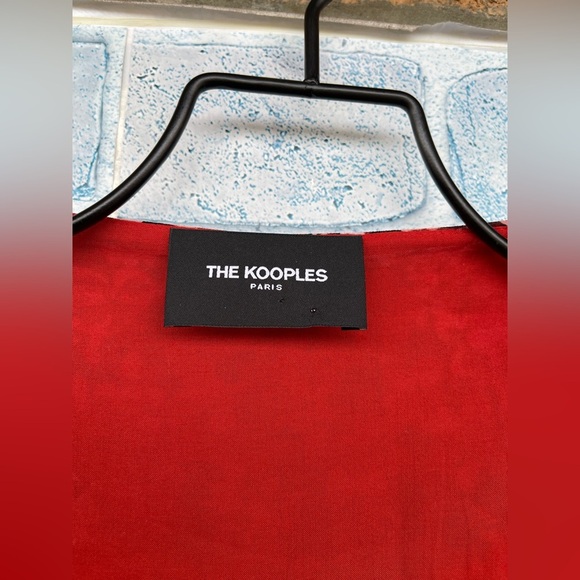 THE KOOPLES FLOWING RED DRESS WITH FLORAL MOTIF SIZE 0 - Picture 7 of 16